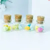 30*30*17mm 10ml Mini Glass Bottles With Cork Small Transparent Clear Tiny Empty Vials Jars Corks Cute 100pcs/lotgood qty Bhaep