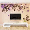 Muurstickers 3D Sticker Romantische Bloem Woonkamer Decals TV Achtergrond Decoratie Maison Modern Art 231017