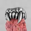 Cluster ringen beest monster tanden roestvrij staal heren hiphop persoonlijkheid voor mannelijk vriendje biker sieraden creativiteit cadeau Wholes286T