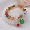 Strand vrouwen Chinese Stijl Antiek Goud Filigraan Jade Kralen Armband Fuk Merk Feng Shui Vrouwen Liefhebbers Gift1776