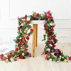 Fleurs décoratives 5 pièces/2.5m Roses artificielles vignes maison mariage fête d'anniversaire décorations faux bricolage jardin arc plante vigne