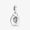 100% 925 Sterling Silver Logo Cercles Dangle Charms Fit Original Bracelet à breloques européen Mode Femmes Bijoux de fiançailles de mariage 2142