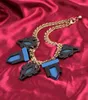 Hänge halsband bulk pris vintage design fem geometrisk form glitzy halsband set online smycken