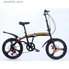 Biciclette Ride-Ons 2023 Nuovo freno a doppio disco da 20 pollici a 7 velocità Bicicletta pieghevole leggera da strada Mountain Bike Città Bicicletta pieghevole a velocità variabile Q231018