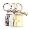 Bangle Fashion Armband Keychain Card Bag For Women Zebra Cow Pattern Pu Leather Tassel Wallet WISTLET Purse Nyckelhållare Pouch259e