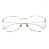 Güneş gözlükleri moda unisex düzensiz şekilli optik çerçeve anti-blueray gözlükleri 58-15-145metal gül altın gözlük fullrim