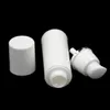 30pcs 15ml 30ml 50ml Pure White Cylindrical Silver Edge Empty Cosmetic Packing Containers Plastic Emulsion Airless Pump Bottles Cddss Nrxca