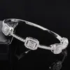 Bangle 2023 chegada luxo retângulo pulseira pulseira para mulheres presente de aniversário jóias atacado S7292 231016