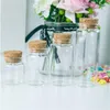 Capacity 50ml 80ml 100ml 150ml Glass Bottles with Cork Clear Jars Weding Gift Empty Containers 48pcsgood qty Sejtv