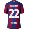 23 24 Camisetas De Futebol Jerseys PEDRI LEWANDOWSKI GAVI S 2023 2024 FC BALDE FERRAN RAPHINHA DEST Camisa de Futebol Homens Barca Kit Crianças