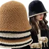 ベレー帽の冬の暖かい濃厚なニット帽子ファッションラムフリースウールボンネットキャップパナマフィッシャーマンキャップ