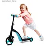 Cyklar Ride-ons 3 av 1 barn Scooter Tricycle Baby Balance Cykeltur på leksaker Kids för att lära sig promenadskoter Toys för barn Q231017