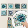 Bakgrundsbilder självhäftande väggklistermärken mandala kakel mönster frostat golv kök plattor vattentät dekoration försköna