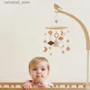 Mobiler# Baby Wood Bird Shape Bell Bell Bracket Mobile Hanging Rattles Toy Hanger Baby Crib Mobil Bell Toy Holder ARM BRACKET GENTER Q231017