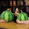 Plyschkuddar kuddar 30-60 cm kawaii vattenmelon plysch leksaker simulering grön fylld frukt kudde söt mjuk docka soff kudde gåvor för baby ruminredning 231016