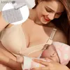 Maternity Intimates Wire Free Front Closure Breastfeeding Maternity Nursing Bra Pregnant Women Sleeping Bras Soutien Gorge Allaitement UnderwearL231017