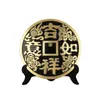 Arts et artisanat Feng Shui Grande pièce de monnaie en cuivre Statue Sculpture de richesse en laiton Décoration de la maison Attirer la bonne chance Figurine Décor pour cadeau de pendaison de crémaillère 231017