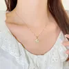 Anhänger Halsketten Koreanische Mode Klassische Einfache Weiße Kamelie Blume Titan Stahl Halskette Frauen Geschenk Bankett Schmuck 2023