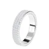 Ny Real 925 Sterling Silver Band Ring for Women Silver Wedding Engagement Jewelry Ring Band N56262M