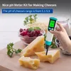 PH-Messgeräte, professionelles Lebensmittel-PH-Messgerät, 0,00–14,00 pH, Temperatur-pH-Tester, hochpräziser Sensor, Säureanalysator für Fleisch, Konserven, Käse, Teig, Wasser, 231017