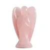 Aicsrad anjo ornamento de cristal arenito pedra artificial jade escultura cura pedra preciosa mascote boa sorte anjo estatueta decoração c192487