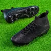 Dress Shoes Unisex Non-slip Football Cleats High Top Soccer Shoes With Long Spike Wear-resistant Turf Soccer Athletic Shoes 231016