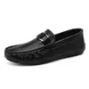 Dress Shoes Casual Men Glossy Leather Shoes Luxury Brand Slip on Formal Loafers Moccasins Italian Black Male Driving Flat Breathable 231017