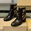 Stivali scozzesi con zip firmati da donna scarpe stile classico a quadri autunno inverno in pelle chelsea stivali chelsea stivaletti da cavaliere