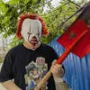 Máscara de halloween látex cosplay assustador traje coringa horror palhaço cosplay máscara