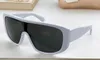 Oversized Shield Sunglasses White Black Grey Shaded Women Designer Sunglasses Shades UV400 Eyewear with Box