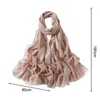 Sciarpe Sciarpa da donna Foulard retrò con nappe lucide Largo e lungo Decorativo Antivento Lucido Lavabile Scialle da donna Accessorio per vestiti