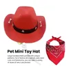 Abbigliamento per cani Costume a tema cowboy Elegante set occidentale Cappello traspirante Sciarpa regolabile Divertente Halloween per cani