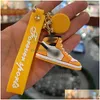 Creative Personalized Soft Rubber Shoes Keychain Bag Key Ring Charm Trendy Sneakers Chain Wholesale