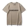 T-shirt in cotone di alta qualità 3D Silicone Lettera Moda Hip-hop Essent Top a maniche corte