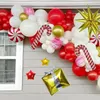 Autres fournitures de fête d'événement Thème de Noël Ballons de bonbons rouges et blancs Ballons de boîte-cadeau Ballons d'explosion d'or Décoration de fête de Noël 231017