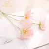装飾的な花wqnjin 70cmデイジーホームデコブーケ3ヘッドカモミールワイルドフェイクドライフラワーオランダchrysanthemum飾り飾りポグラ