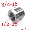 1/2-28 Female To 3/4-16 Male Fuel Filter Stainless Steel Thread Adapter For Napa 4003 Wix 24003 1/2X28 Soent Trap Converter Drop Del