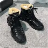 Winterwollstiefel, klassische Frühlingsherbstmode, Damen-High-Top-Schuhe, 100 % Leder, dicker Boden, Designer-Herren-Trainer, Plateau-Frau, Schnür-Sneakers