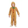 Cosplay Holiday Christmas Gingerbread Man Cosplay Costume Adult Child Jumpsuit Anime Hallowen Carnival Party Role Play Suit