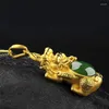 Anhänger Halsketten elegante Luxusgold Farbe Pi Xiu Halskette Nation Style Feng Shui Reichtum gut Glücksschmuck Geburtstag Bankett Geschenk208c