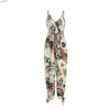 Dames Jumpsuits Rompertjes 2019 Zomer Dames Jarretel Party Jumpsuit Romper Lange Broek Mode Dames Chiffon Bloemenprint JumpsuitL231017