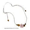 Anhänger-Halsketten, stilvolle handgewebte Rosen-Halskette, geflochtenes Seil, Halsband für Damen und Teenager, Böhmen