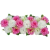 Dekorativa blommor Vackra tygkonstsimulering Blomma realistiska ser Diy Wedding Artificial Rose Row Decoration