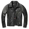 Heren leer kunstleer heren koeienhuid jas Vintage heren leren jas Echt lederen kleding Heren winterjas motorfiets biker jassen 231016