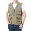 Men's Vests Summer Thin Mesh Vest Outdoor Sportsfor Jackets Bigsize Bomber Sleeveless Vest Casual Tactical Work Wear Camping Fishing Vests 231017