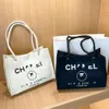 Luxury Fashion Women's Handbag Brand CH Evening Bags Ladies Letter CC Tote Beach Bag Stor Capacity Casual Kvinnlig ryggsäck Big Portable Canvas Shopping Handväskor NCSU