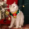 Abbigliamento per cani Collare per animali domestici Bavaglini natalizi Fiocco per gatti Pettorina per cani lavorata a maglia Sciarpa Accessori per costumi di Natale per forniture di piccole e medie dimensioni