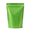 9 Size Matte Green Smell Proof Stand Up Bags Resealable Mylar Bags Foil Pouch Double-Sided Self seal Bag Wholesale LX6171