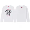 Enzo Nouveau Pull Tête d'éléphant Broderie Mode Pull à Manches Longues pour Hommes et Femmes Couple Pulls décontractés Pull en Coton Terry Top vêtements