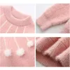 Pullover 5-15 Year Children's Clothing Girls Sweater O-Neck Thickened Long Sleeves s Autumn Winter Casual for 231016